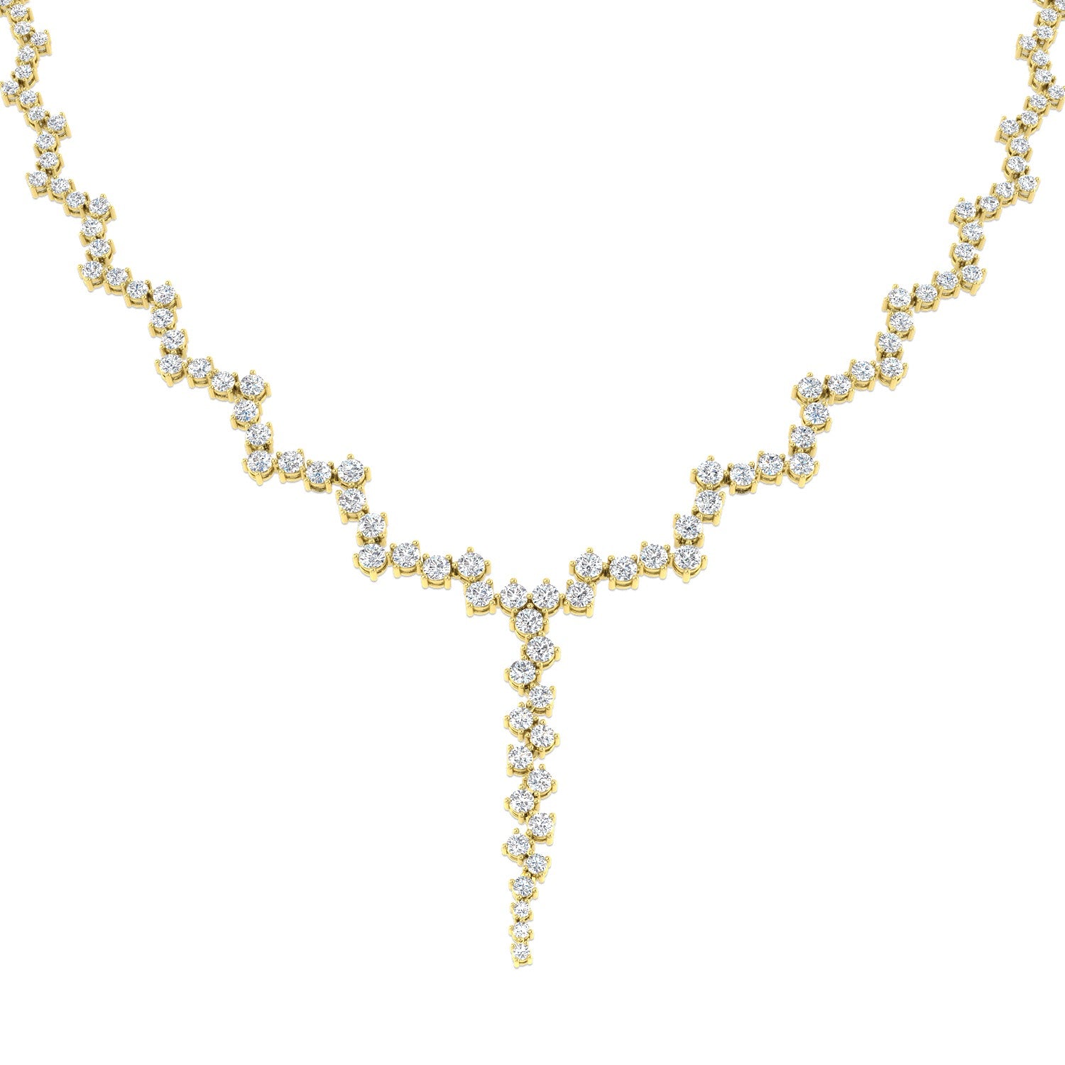 Diamond Y-Necklace 14.0ct Lab & Natural Diamonds in Gold & Platinum