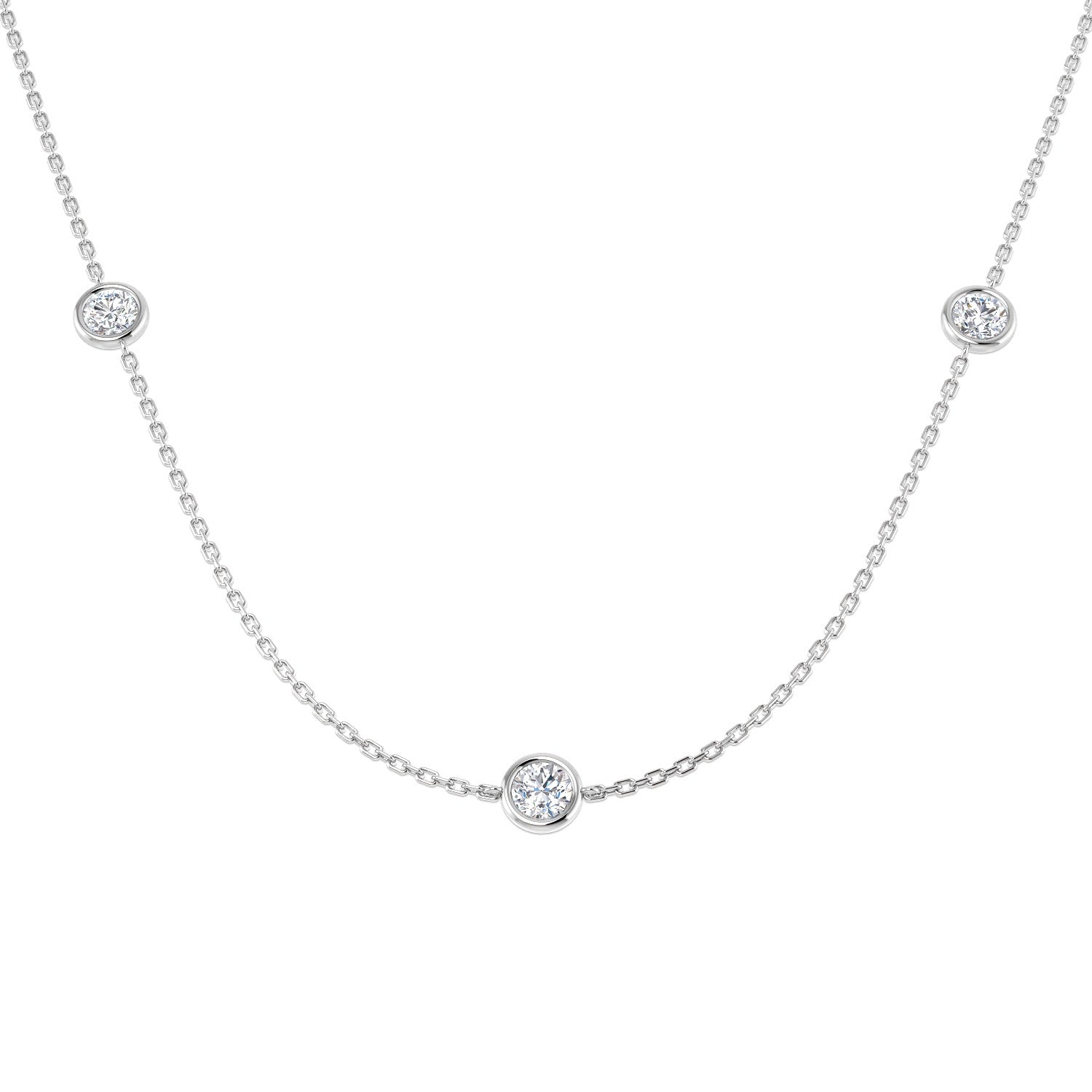 Diamond Spectacle Necklace 1ct Gold – Lab-Grown & Natural Diamonds