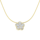 Floss Diamond Necklace 2ct Gold Platinum Shape
