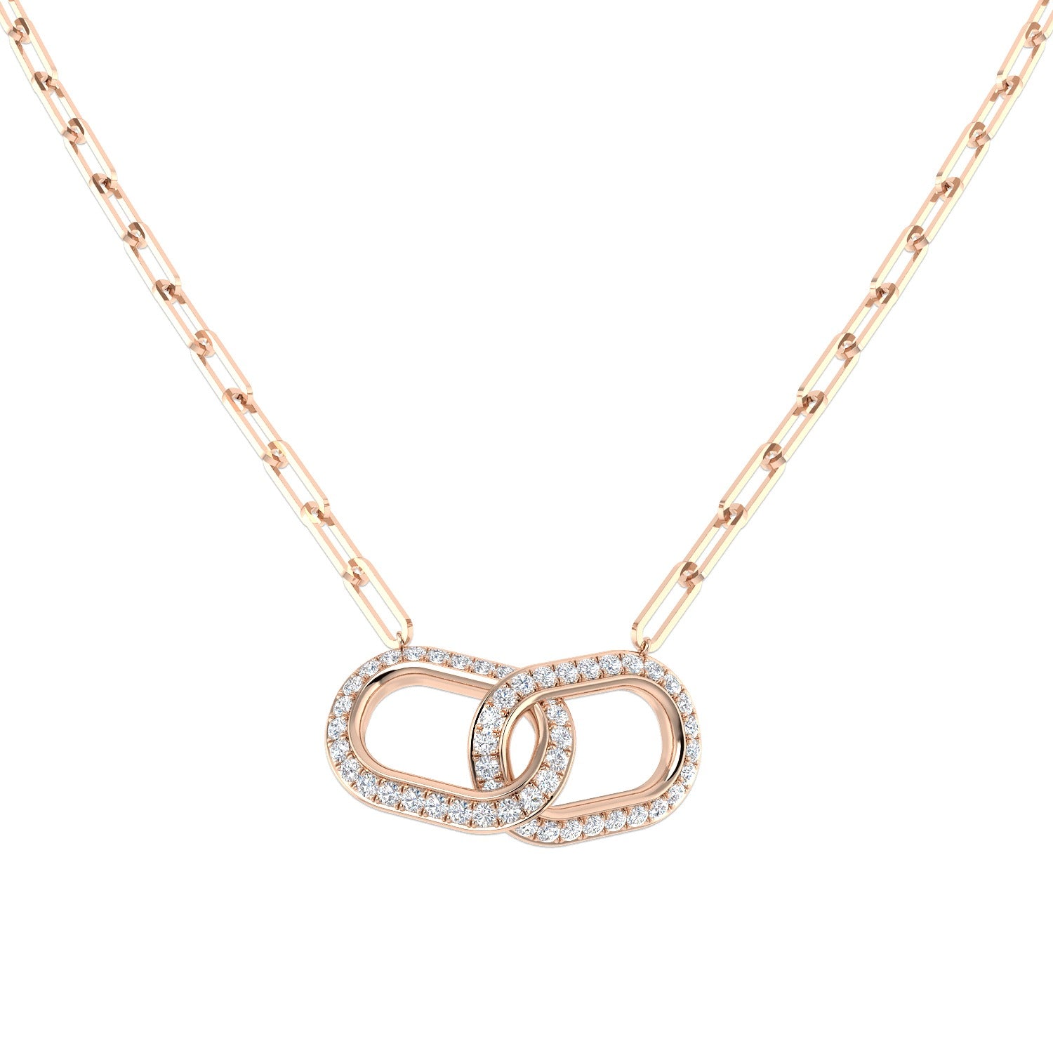 Diamond Paper Clip Necklace 0.75ct Gold Platinum – Lab & Natural Diamond