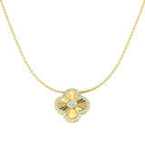 Fancy Clover Diamond Necklace 0.5ct Gold & Platinum – Lab-Grown & Natural