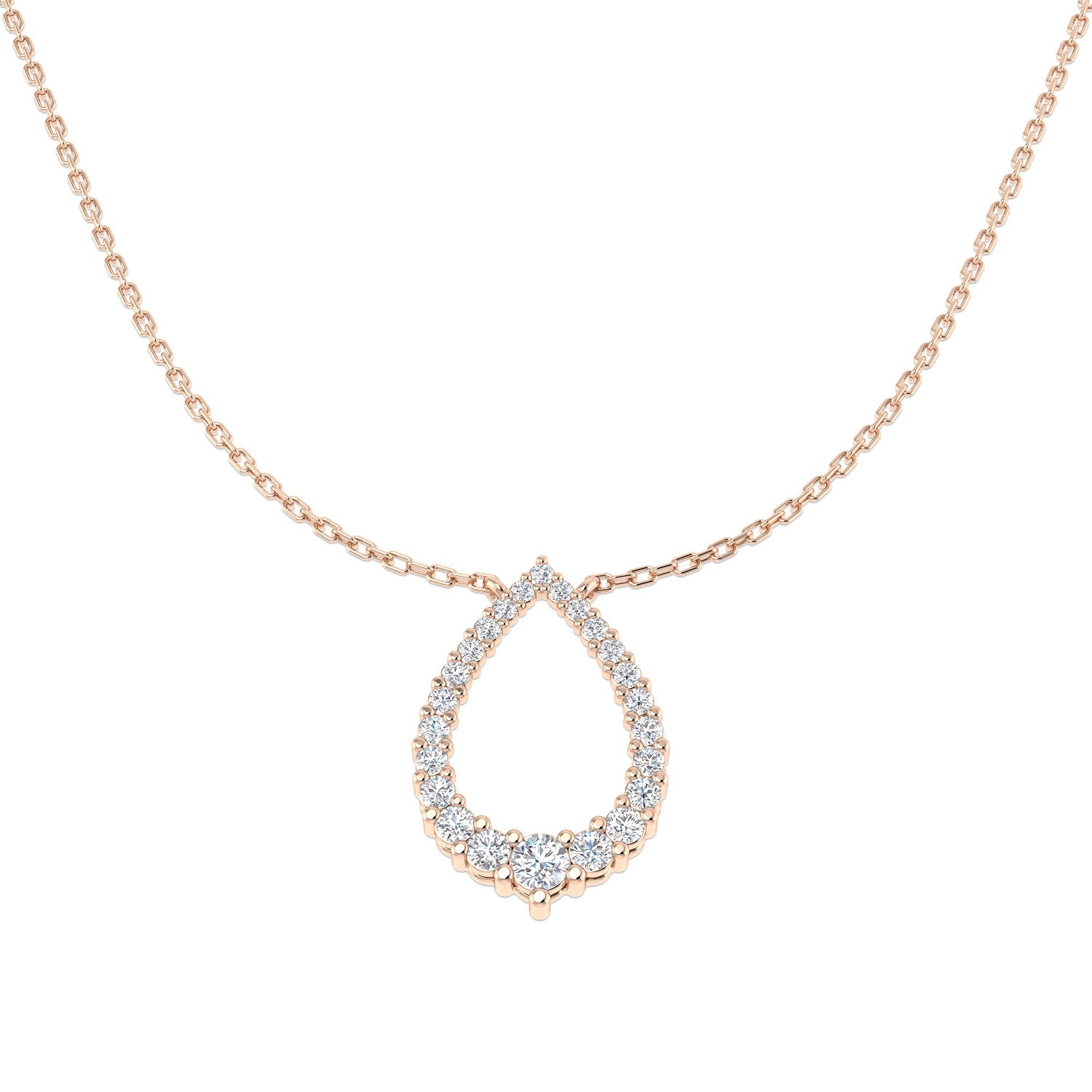 Finch Diamond Necklace 0.5ct Circle Gold Platinum