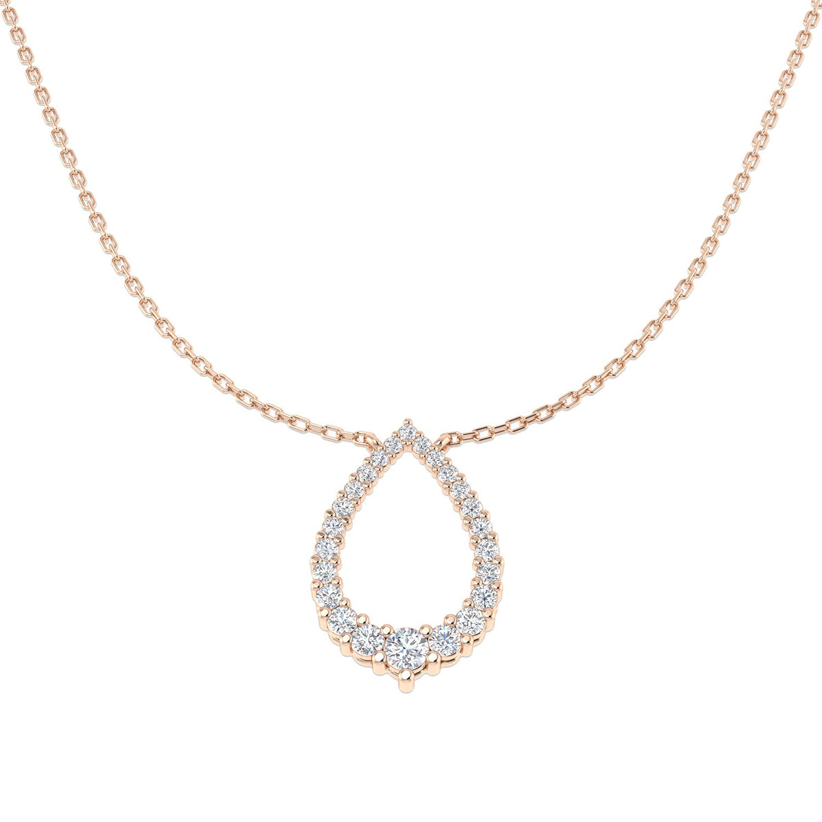 Finch Diamond Necklace 0.5ct Circle Gold Platinum