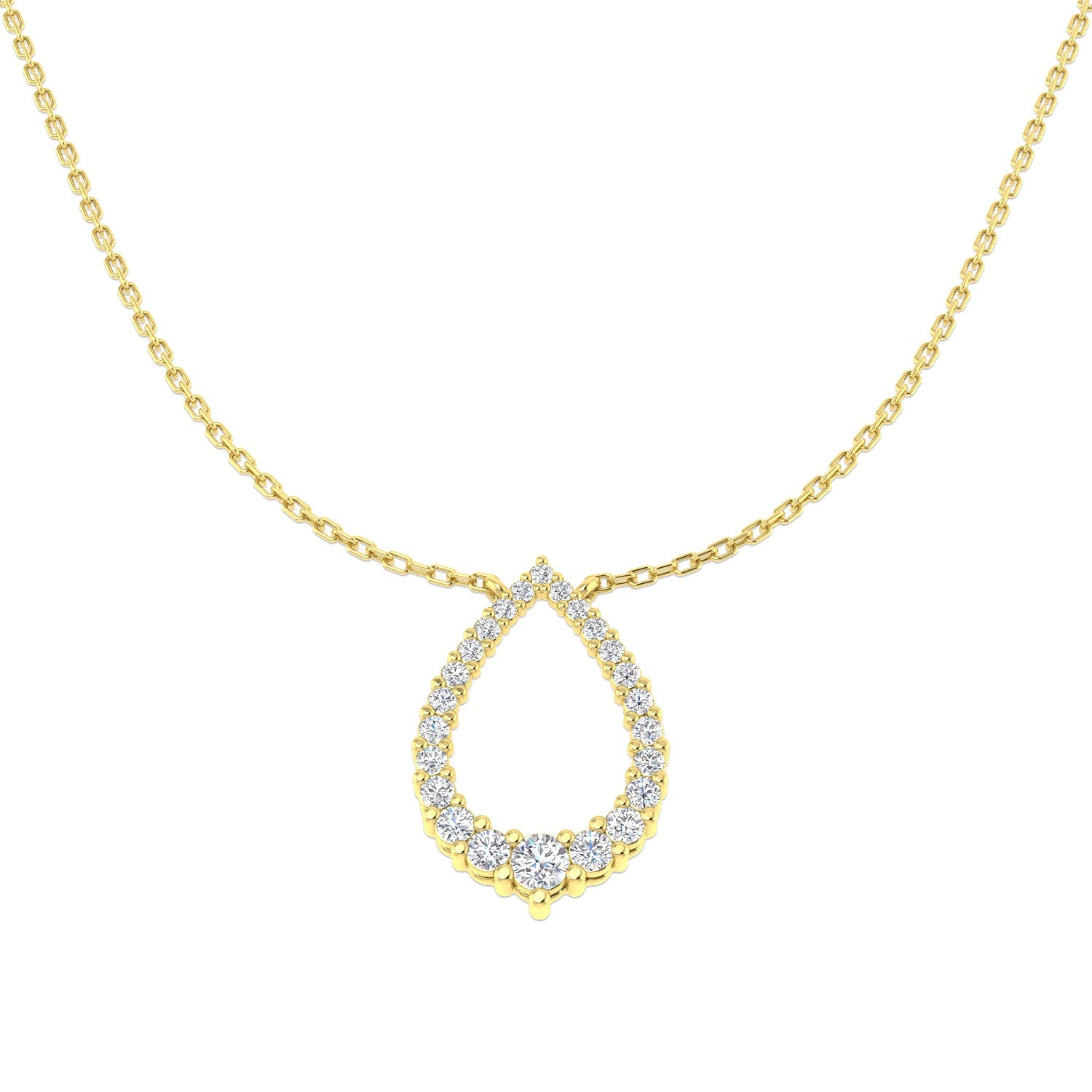 Finch Diamond Necklace 0.5ct Circle Gold Platinum