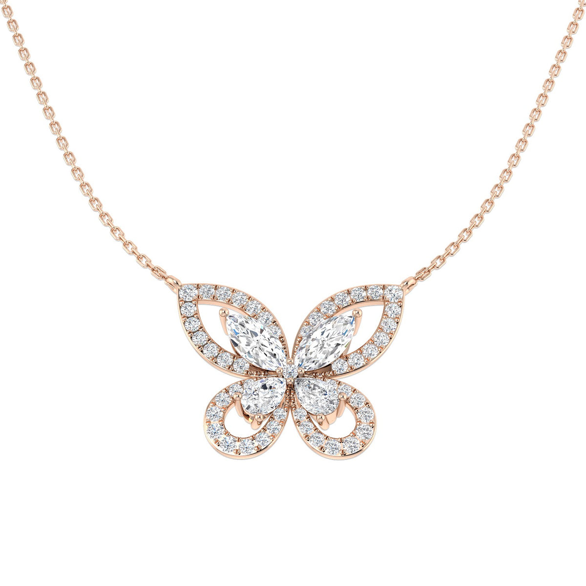 2.5ct Lab & Natural Diamond Necklace – Platinum