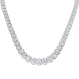 Forty Halo Diamond  Necklace 29ct Gold Platinum