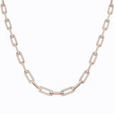 Diamond Paper Clip Necklace 3.5ct Gold – Lab & Natural Diamond
