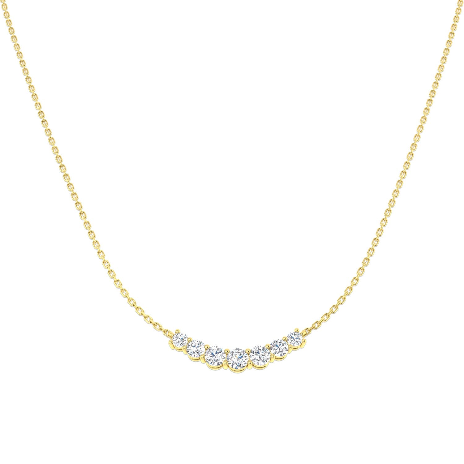 Flume Diamond Necklace Spectacle 1ct Gold Platinum