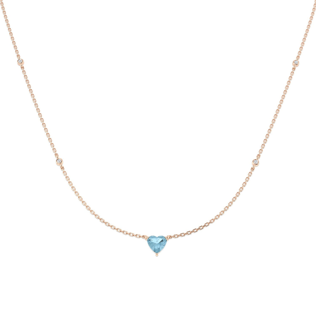 Friar Aquamarine Necklace 0.75ct to 2.5ct Gold Platinum