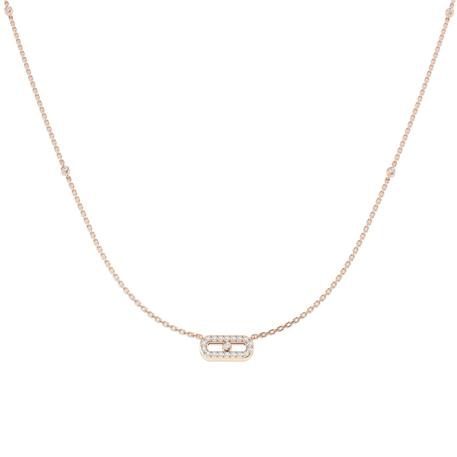 Freak Diamond Necklace Fancy 0.2ct Gold Platinum