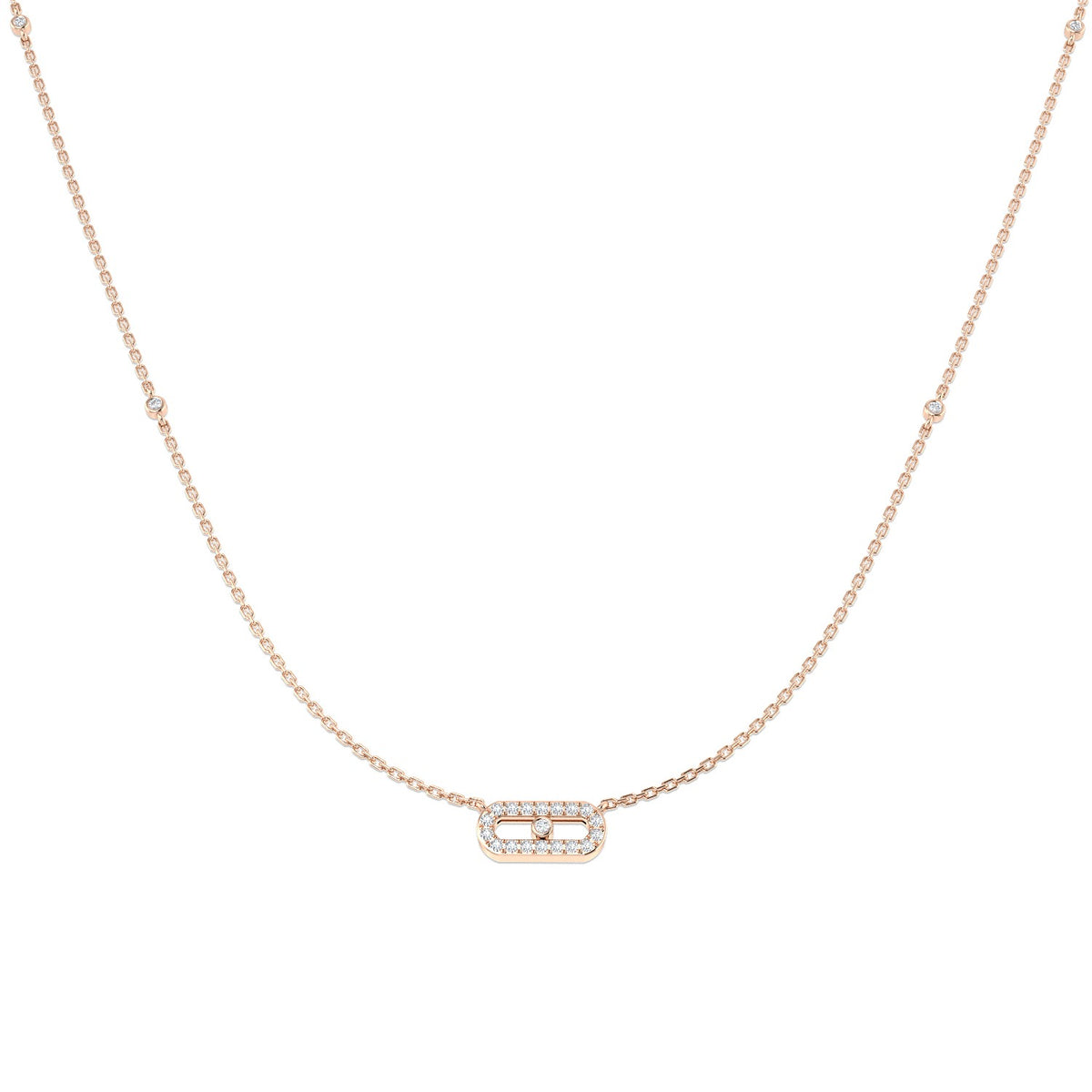 Delicate Diamond Necklace Pendant 0.2ct Gold – Without Chain