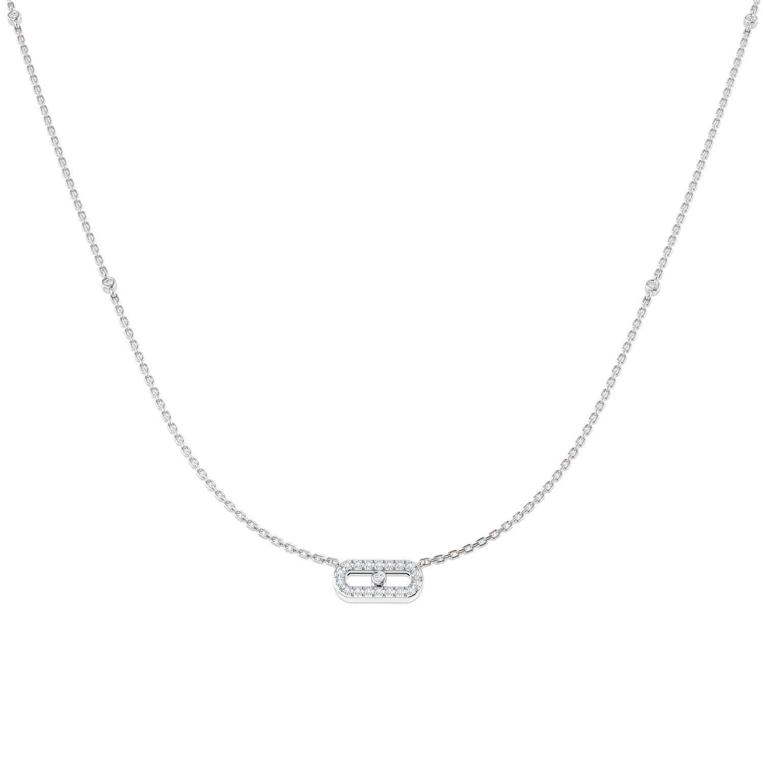 Freak Diamond Necklace Fancy 0.2ct Gold Platinum