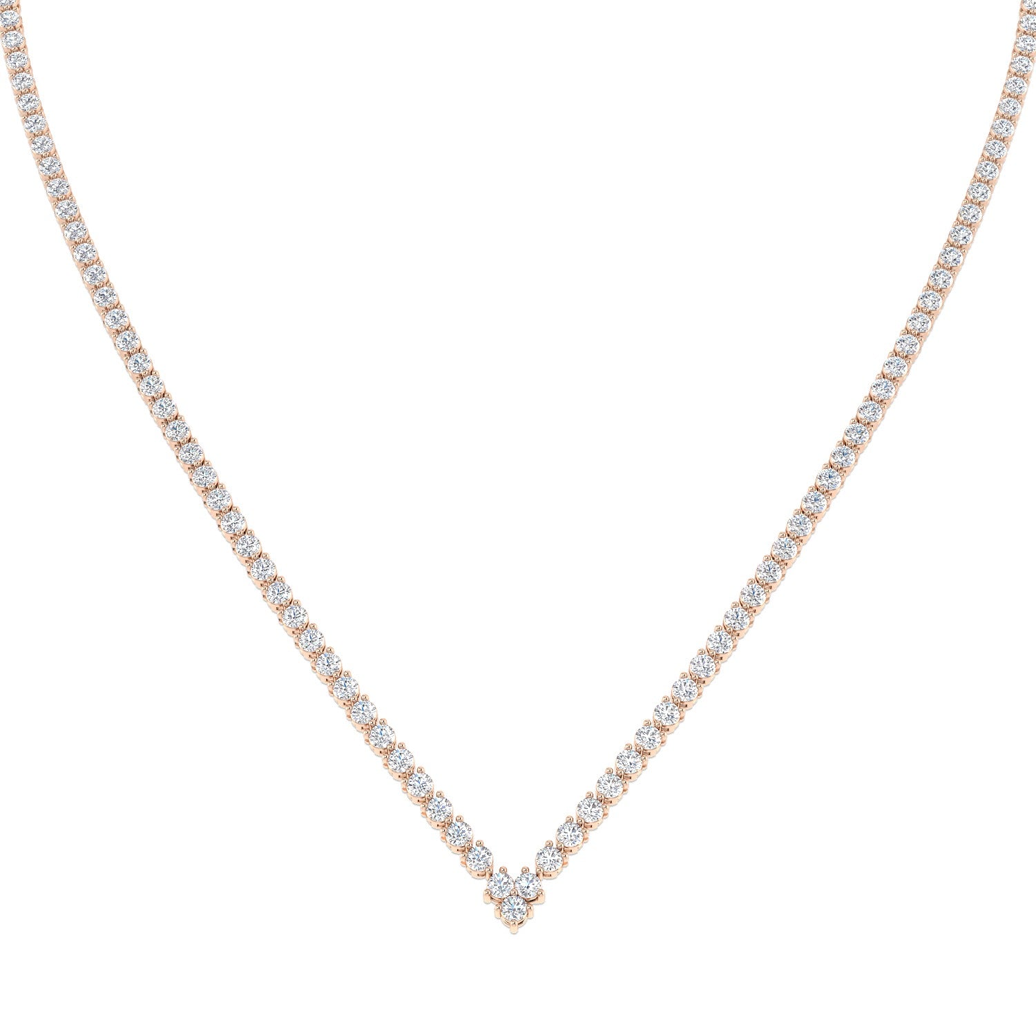 Genre Diamond Tennis Necklace 9.5ct Platinum Gold