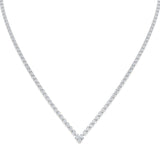 Genre Diamond Tennis Necklace 9.5ct Platinum Gold