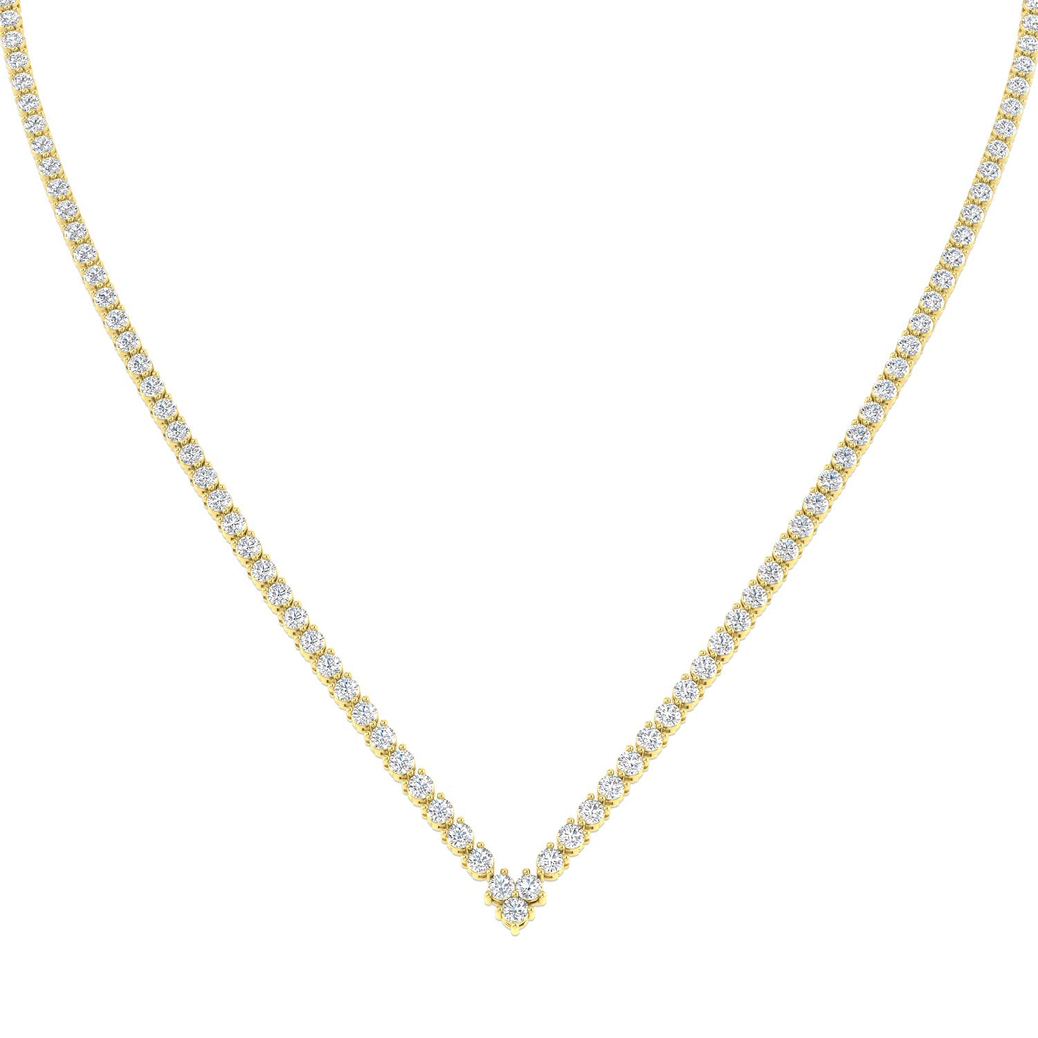Genre Diamond Tennis Necklace 9.5ct Platinum Gold
