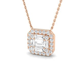 Brace Baguette & Brilliant Diamond Pendant 0.75ct Gold (Without Chain )