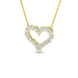 9ct Yellow Gold 0.94ct Lab Grown Diamond Heart Pendant