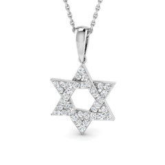 9ct White Gold 0.34ct Lab Grown Diamond Religious Pendant