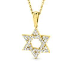 9ct Yellow Gold 0.34ct Lab Grown Diamond Religious Pendant