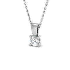 9ct White Gold 0.49ct Lab Grown Diamond Solitaire Pendant