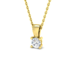 9ct Yellow Gold 0.49ct Lab Grown Diamond Solitaire Pendant