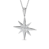 Star Diamond Pendant 0.5ct Gold & Platinum Necklace (Without Chain)