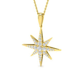Star Diamond Pendant 0.5ct Gold & Platinum Necklace (Without Chain)