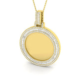 Fungi Baguette Brilliant Pendant 2.5ct Gold (Without Chain )