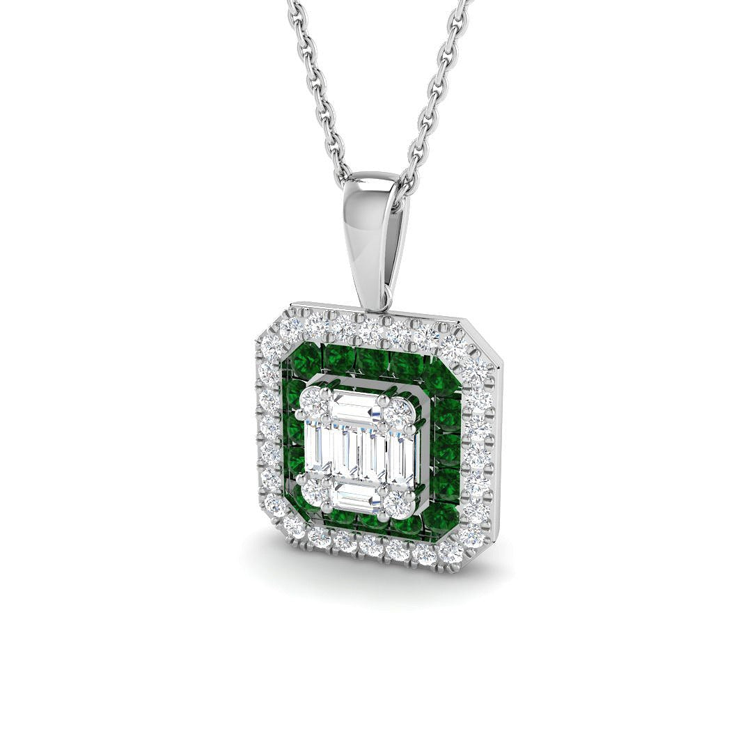 Fenny Emerald Pendant 0.75ct to 1ct Gold (Without Chain )
