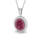 Flare Pink Tourmaline Pendant 2.5ct Gold (Without Chain )