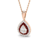 Forte Ruby Pendant 0.5ct Gold  Gemstone Necklace(Without Chain )