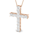 Forum Pendant Cross Diamond Necklace 4.5ct to 6ct Gold (Without Chain )