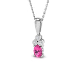 Pink Sapphire Diamond Pendant 0.5–1.5ct Gold – Lab-Grown & Natural