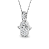 9ct White Gold 0.25ct Lab Grown Diamond Pendant - Religious