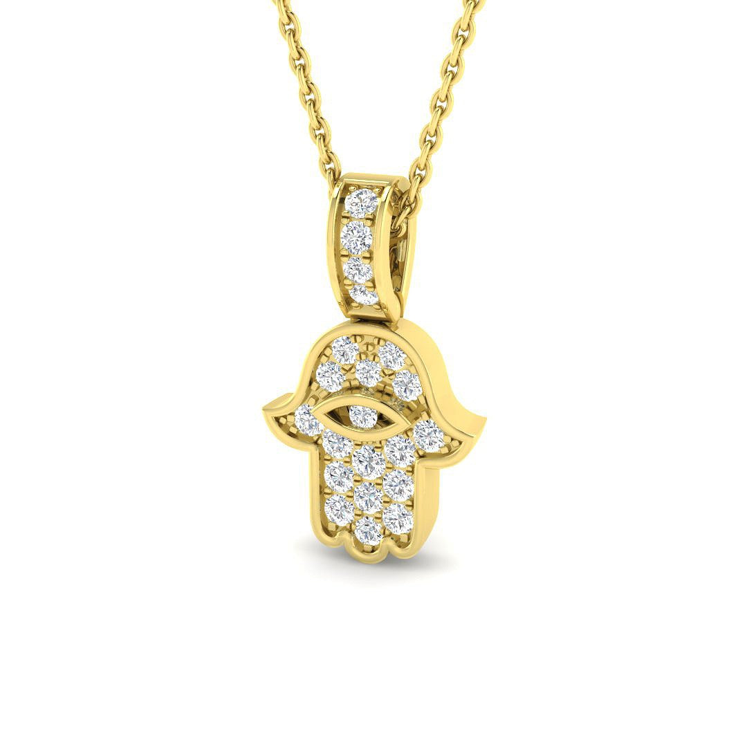 9ct Yellow Gold 0.25ct Lab Grown Diamond Religious Pendant