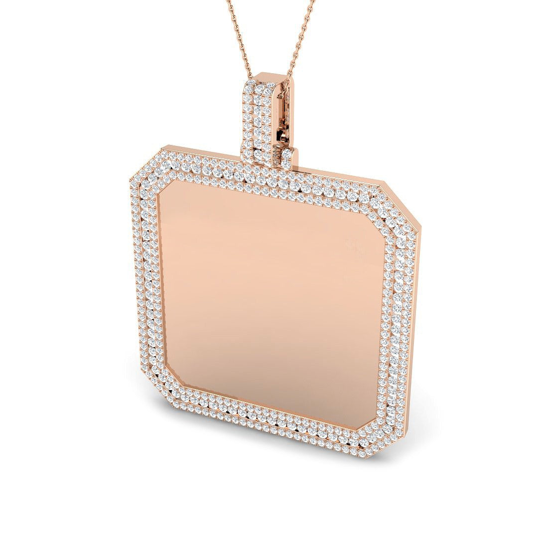 Frost Fancy Pendant 5ct Diamond  Gold (Without Chain )