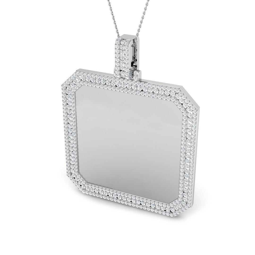 Frost Fancy Pendant 5ct Diamond  Gold (Without Chain )