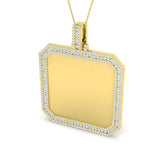 Frost Fancy Pendant 5ct Diamond  Gold (Without Chain )