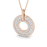 Gales Round Diamond Pendant 1.75ct to 2.5ct Gold (Without Chain )