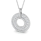 Gales Round Diamond Pendant 1.75ct to 2.5ct Gold (Without Chain )
