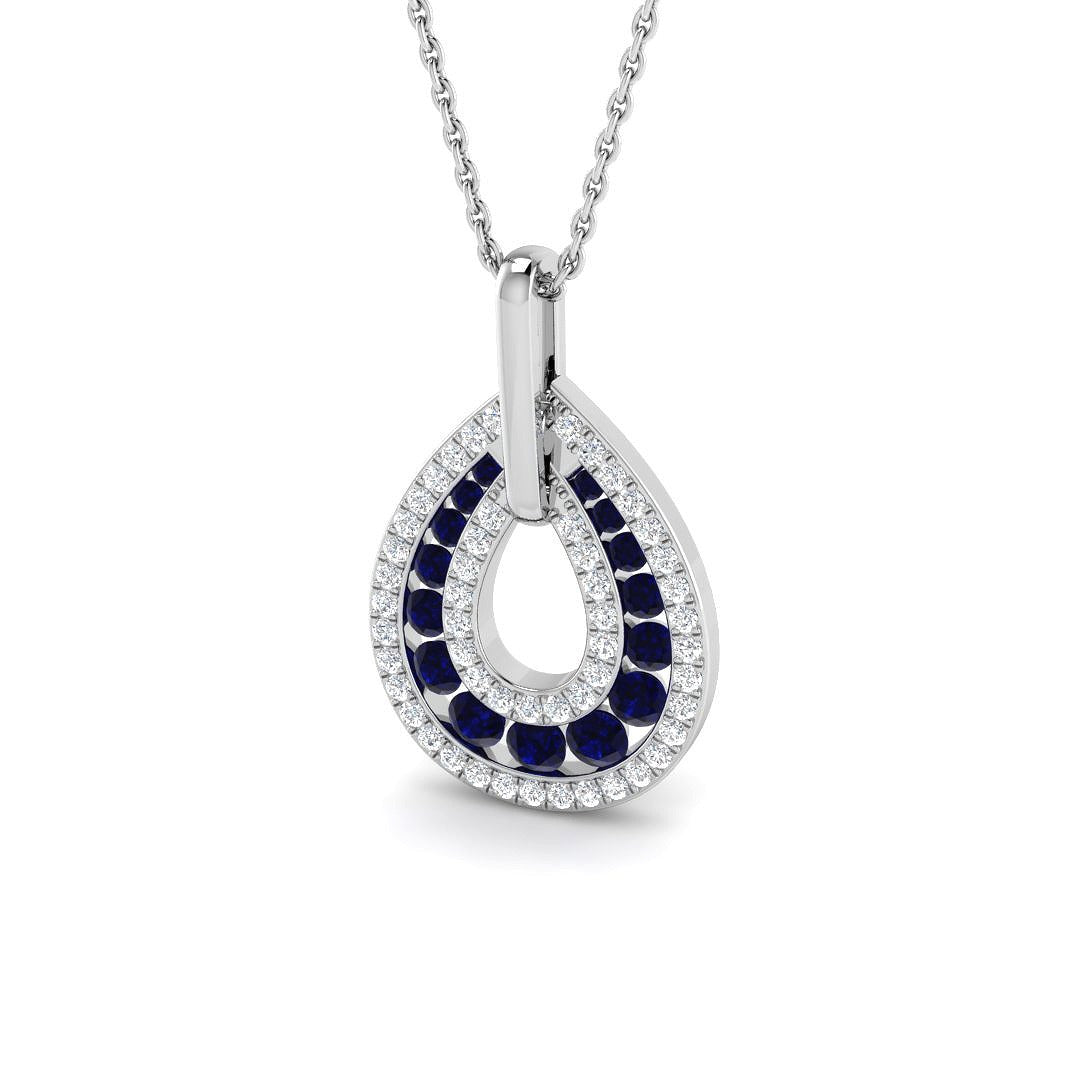 Gauze Blue Sapphire Pendant 0.75ct  Gold(Without Chain )