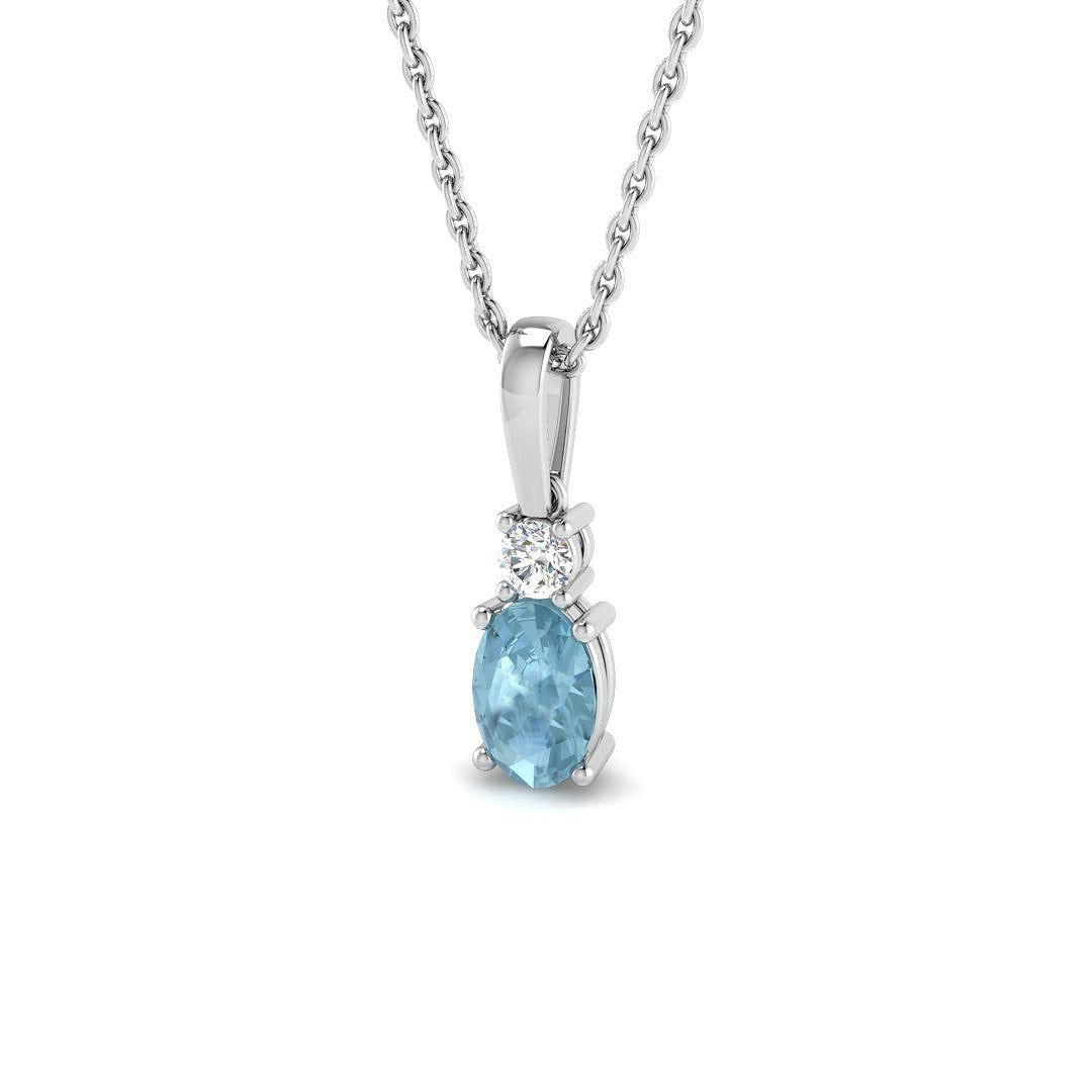 Gemmy Aquamarine Pendant 0.5ct to 1ct Gold (Without Chain )