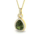 Glace Green Tourmaline Pendant 5ct Gold (Without Chain )