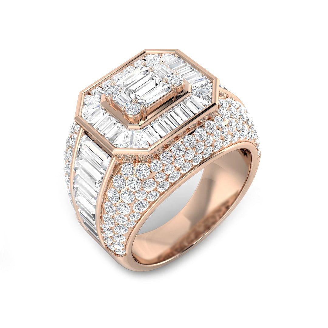 Diamond Bridgend Baguette & Brilliant Ring | 4ct