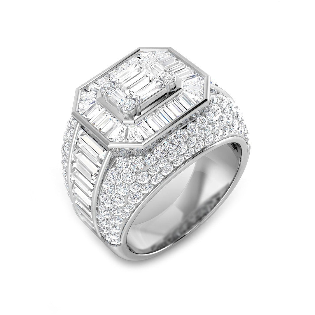 Diamond Bridgend Baguette & Brilliant Ring | 4ct