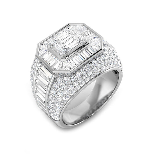 Diamond Bridgend Baguette & Brilliant Ring | 4ct