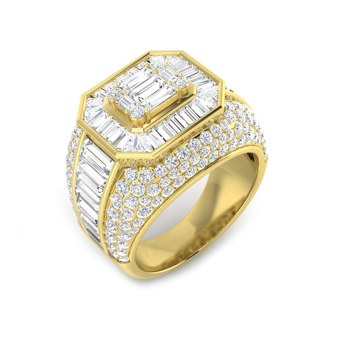 Diamond Bridgend Baguette & Brilliant Ring | 4ct