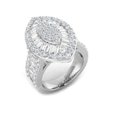 Lab-Grown Diamond Baguette & Round Brilliant Ring | 3ct