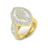 Lab-Grown Diamond Baguette & Round Brilliant Ring | 3ct