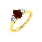 Ruby Diamond Trilogy Ring